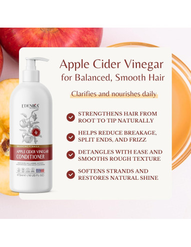 Acondicionador Edenika Botanicals 473 ml - Vinagre de Sidra de Manzana