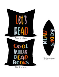 Funda de Almohada Decorativa Rusenbao 45x45 cm Negra Franela 2