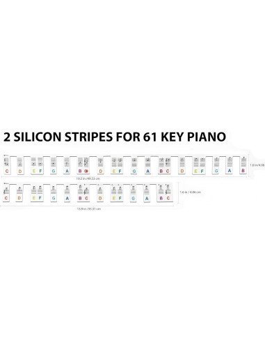 Etiquetas de Teclado de Piano Online-Welcome 61 Teclas Silicona