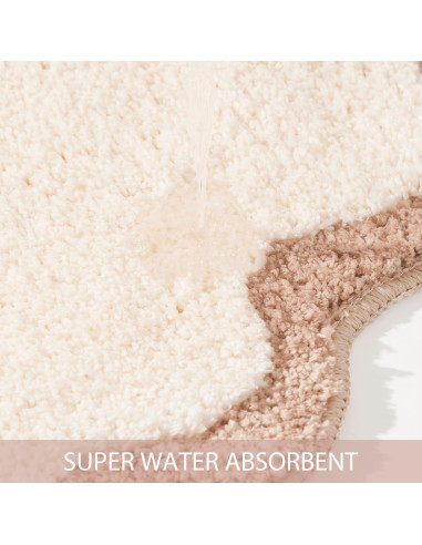 Alfombra de baño DyeFury Beige 76x51 cm Antideslizante