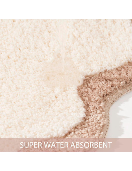 Alfombra de baño DyeFury Beige 76x51 cm Antideslizante