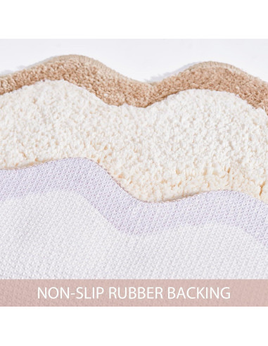 Alfombra de baño DyeFury Beige 76x51 cm Antideslizante