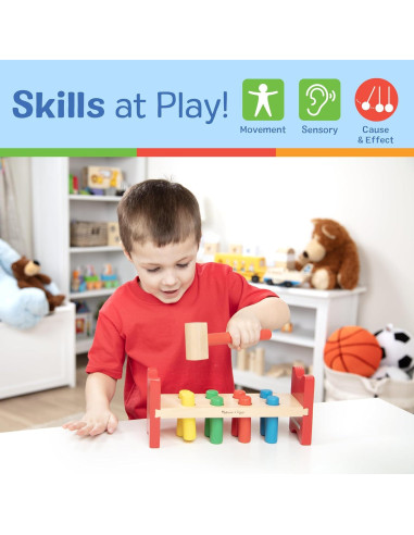 Juguete de Madera Golpea-Clavo Melissa & Doug - 28x12cm