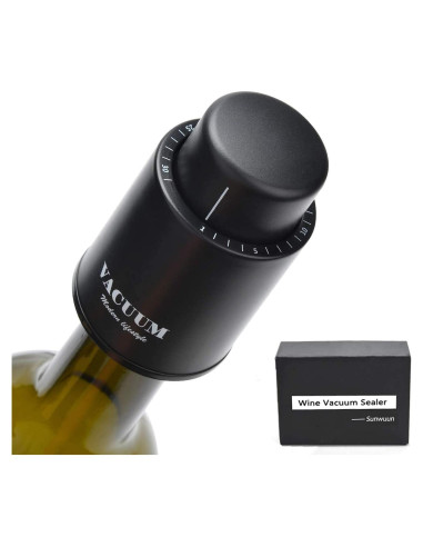 2 Tapones de Vacío para Botellas de Vino Sunwuun - Conservador Reutilizable