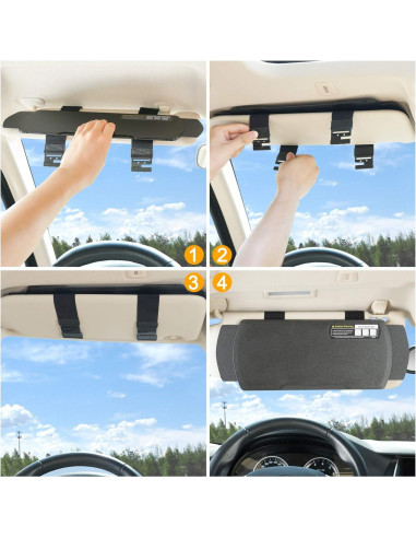 Extensor de Visera Solar TFY para Parabrisas y Ventanas 2 Pzas