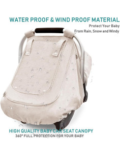 Funda Impermeable para Asiento de Bebé YVMVDV Beige 2