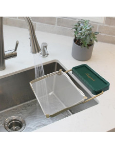 Colador de Esquina para Fregadero HARSKIYER con 100 Bolsas Desechables 2