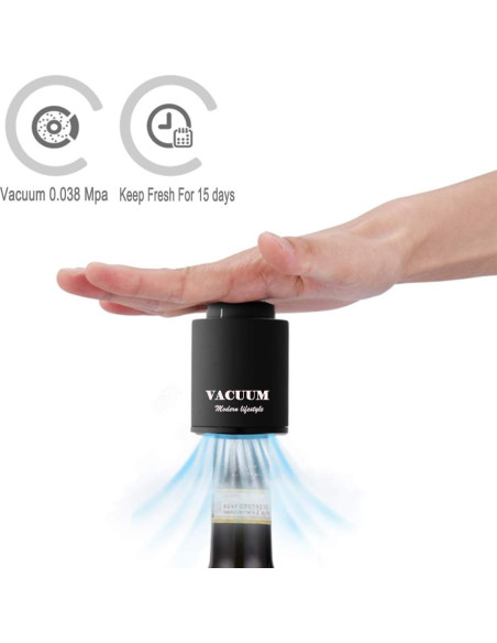 2 Tapones de Vacío para Botellas de Vino Sunwuun - Conservador Reutilizable