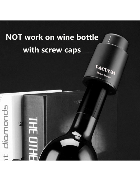 2 Tapones de Vacío para Botellas de Vino Sunwuun - Conservador Reutilizable