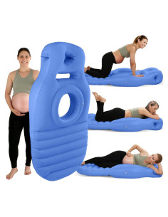 Cojín Inflable para Embarazo PregSpag, Alivio Dolor Espalda, Azul