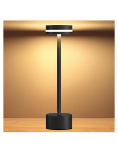 Lámpara de Mesa Inalámbrica Recargable OFiSEXPT Negra 31.24cm