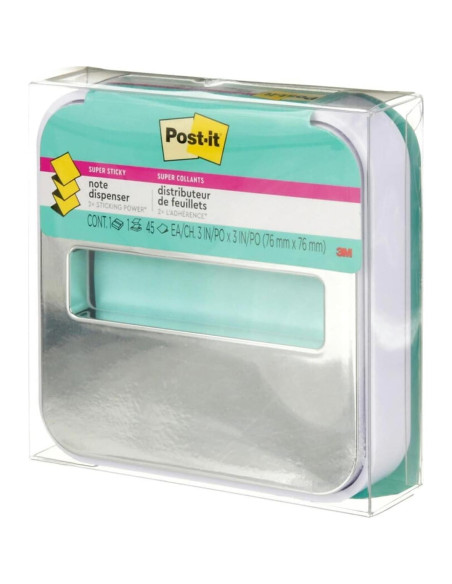 Dispensador de Notas Post-it 3M STL-330-W Base Blanca Acero