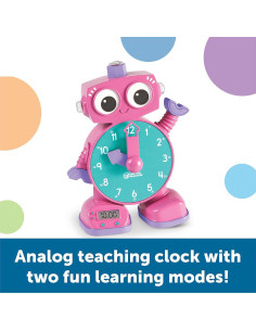 Reloj Educativo Hablante Tock Rosa Learning Resources 0.55 kg 2