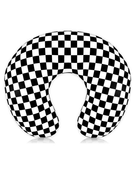 Funda de Almohada de Lactancia DILIMI Cuadrícula Negra Suave