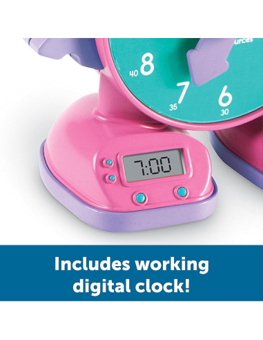 Reloj Educativo Hablante Tock Rosa Learning Resources 0.55 kg