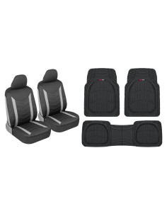 Cubiertas de Asiento Delanteras Impermeables Motor Trend + Alfombrillas 923-BK