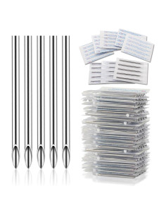 Agujas de Perforación 12G YONGDA - 50pcs Acero Inoxidable 316L