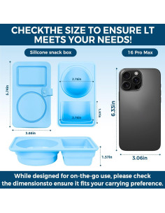 Paquete de 4 Contenedores de Snack de Silicona MiKin 2