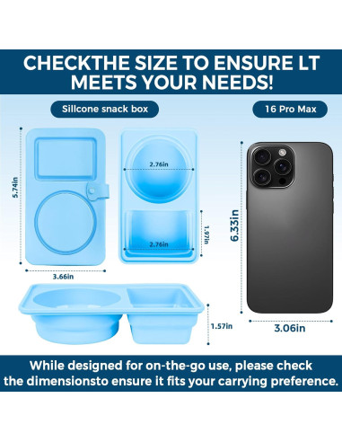 Paquete de 4 Contenedores de Snack de Silicona MiKin