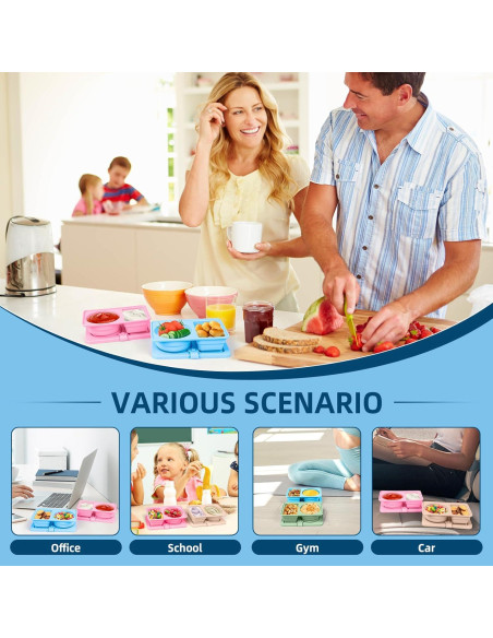 Paquete de 4 Contenedores de Snack de Silicona MiKin