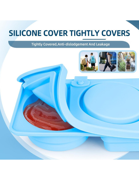 Paquete de 4 Contenedores de Snack de Silicona MiKin