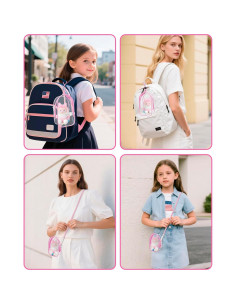 Bolsa de Exhibición Transparente Piemow para Muñecas Rosa 17x11 cm 2