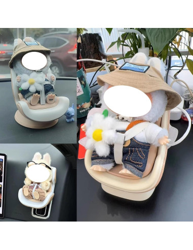 Asiento de coche para muñecas NUJOLI con clip de ventilación