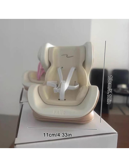 Asiento de coche para muñecas NUJOLI con clip de ventilación