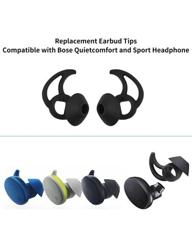 Consejos de Reemplazo Bose QCNC Silicona 3 Pares Negro