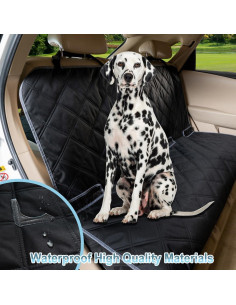 Funda de Asiento de Coche ZQ para Perros Impermeable Negro 2