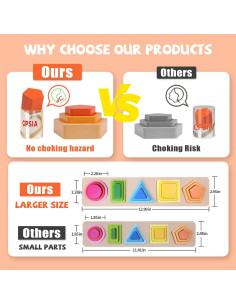 Juguetes Montessori de Madera YHHYToy para Niños 1-3 Años 2