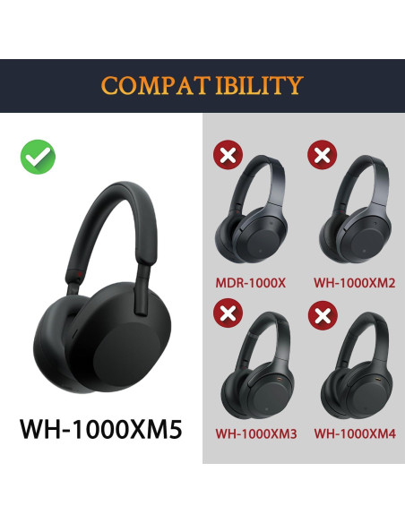 Almohadillas de Gel Refrigerante SOULWIT para Auriculares Sony WH-1000XM5