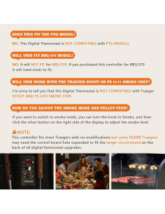 Kit de Repuestos Termostato Digital YAOAWE para Parrillas Traeger 2