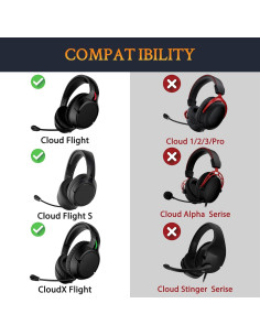 Funda de Diadema SOULWIT para Auriculares HyperX Cloud - Negro 2