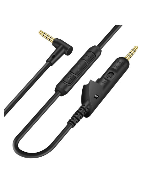 Cable de audio de reemplazo para auriculares Bose QC15 - Negro