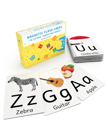 Tarjetas de Flash Magnéticas Attractivia 26 Letras Jumbo 13.65x8.57cm