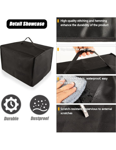 Cubierta de Impresora SEJGGKQ Negra Impermeable 43x46x32 cm