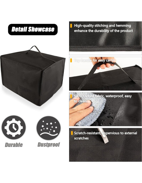 Cubierta de Impresora SEJGGKQ Negra Impermeable 43x46x32 cm