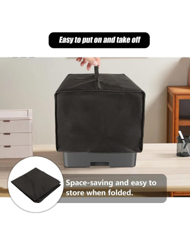 Cubierta de Impresora SEJGGKQ Negra Impermeable 43x46x32 cm