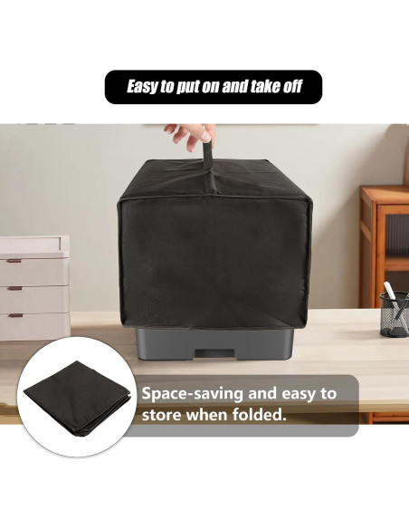 Cubierta de Impresora SEJGGKQ Negra Impermeable 43x46x32 cm