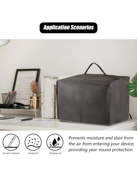Cubierta de Impresora SEJGGKQ Negra Impermeable 43x46x32 cm