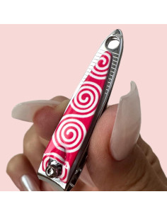 Cortauñas Mini ALAZCO Acero Inoxidable Diseño Rosa 6 Piezas 2