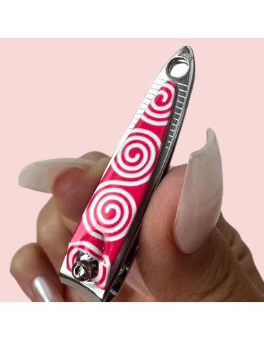 Cortauñas Mini ALAZCO Acero Inoxidable Diseño Rosa 6 Piezas