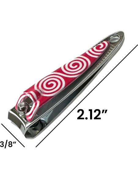 Cortauñas Mini ALAZCO Acero Inoxidable Diseño Rosa 6 Piezas