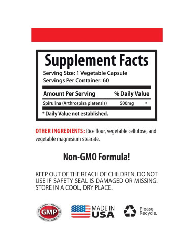 Cápsulas de Espirulina Living 2Bot - Suplemento Natural 170g