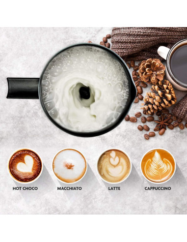 Espumador de Leche OVENTE FR1208, 500W, Acero Inoxidable, 240ml