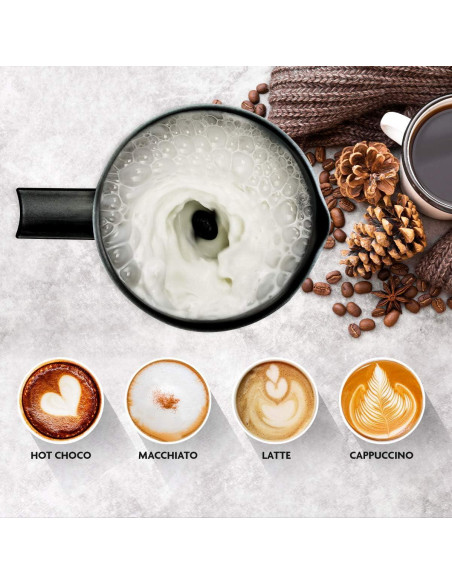 Espumador de Leche OVENTE FR1208, 500W, Acero Inoxidable, 240ml