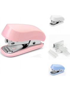 Mini Grapadora Knamoda Azul Compacta para Oficina y Estudiantes 2