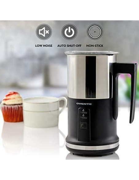 Espumador de Leche OVENTE FR1208, 500W, Acero Inoxidable, 240ml