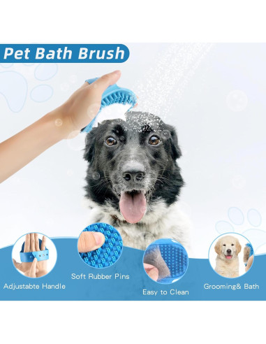 Kit de Cepillos para Perros Lanswood 6 Piezas Azul